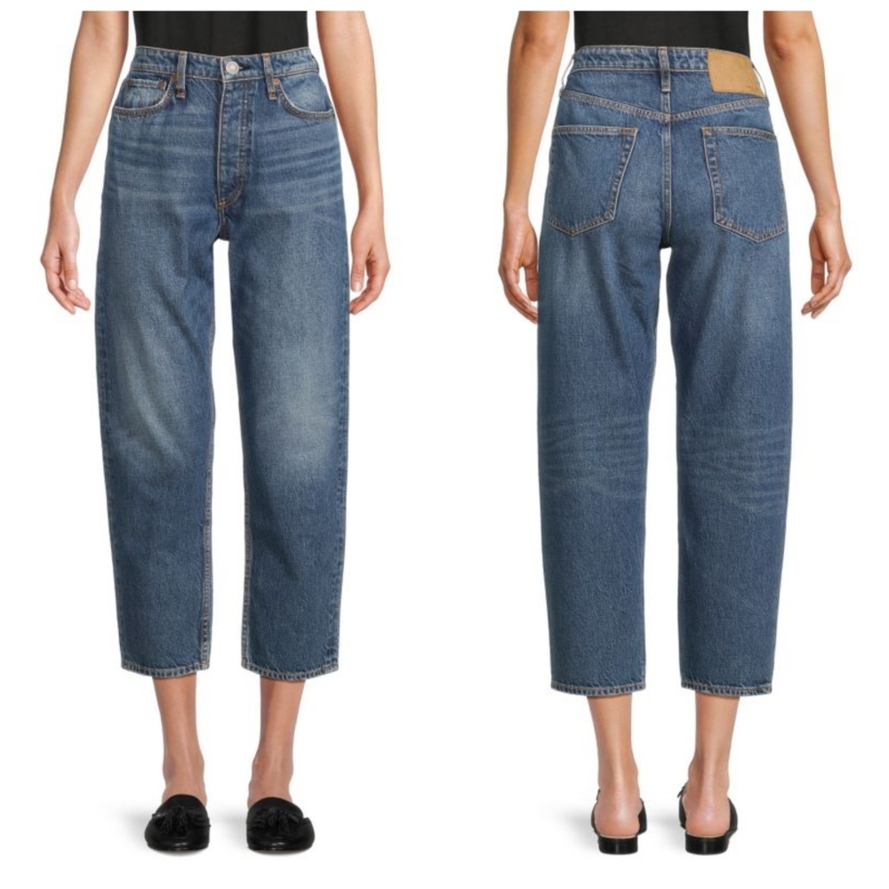 Rag & Bone Alissa High Rise Barrel Leg Cropped Jeans | Size 33 | NWT